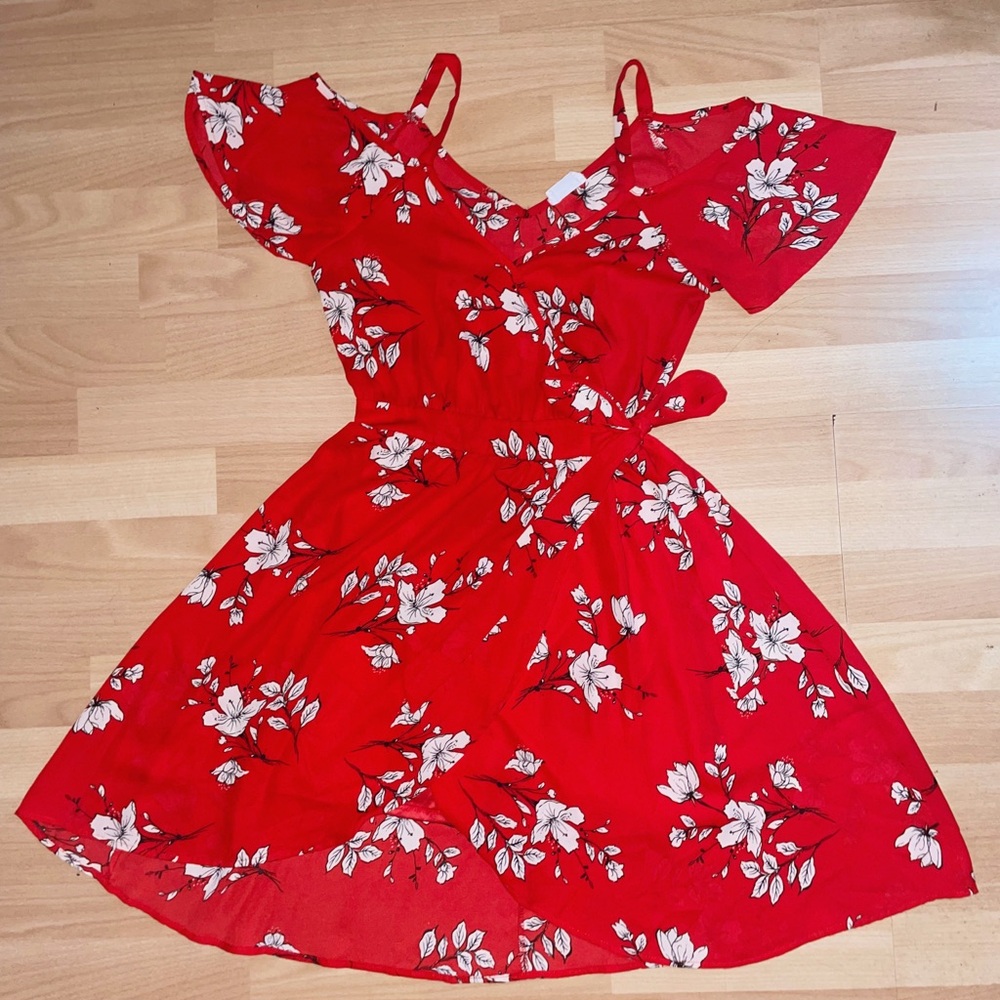 Sienna Sky Red and Cream Floral Blouse